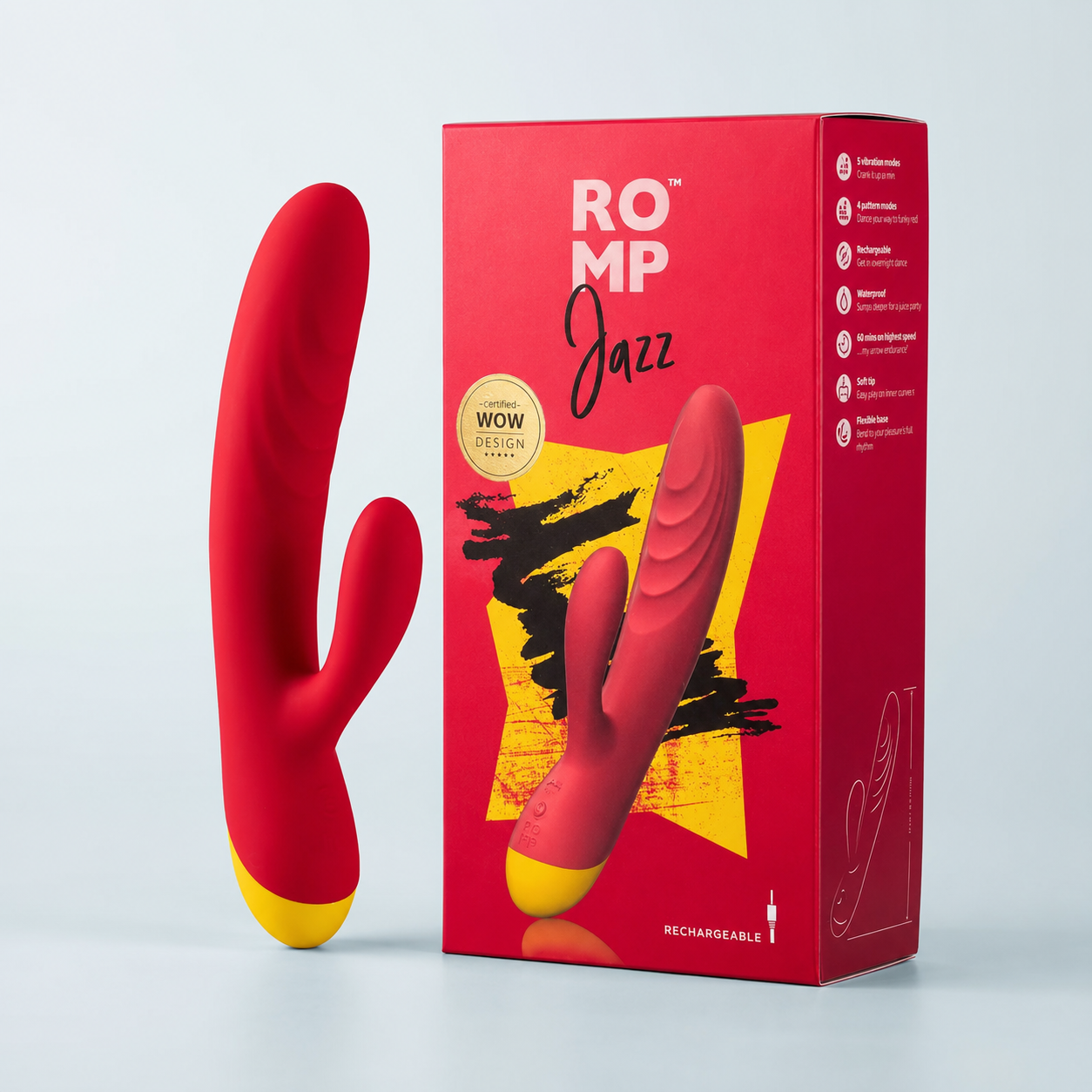 Romp Jazz Rabbit Vibrator – Waterproof Dual-Stimulation Rabbit Vibrator