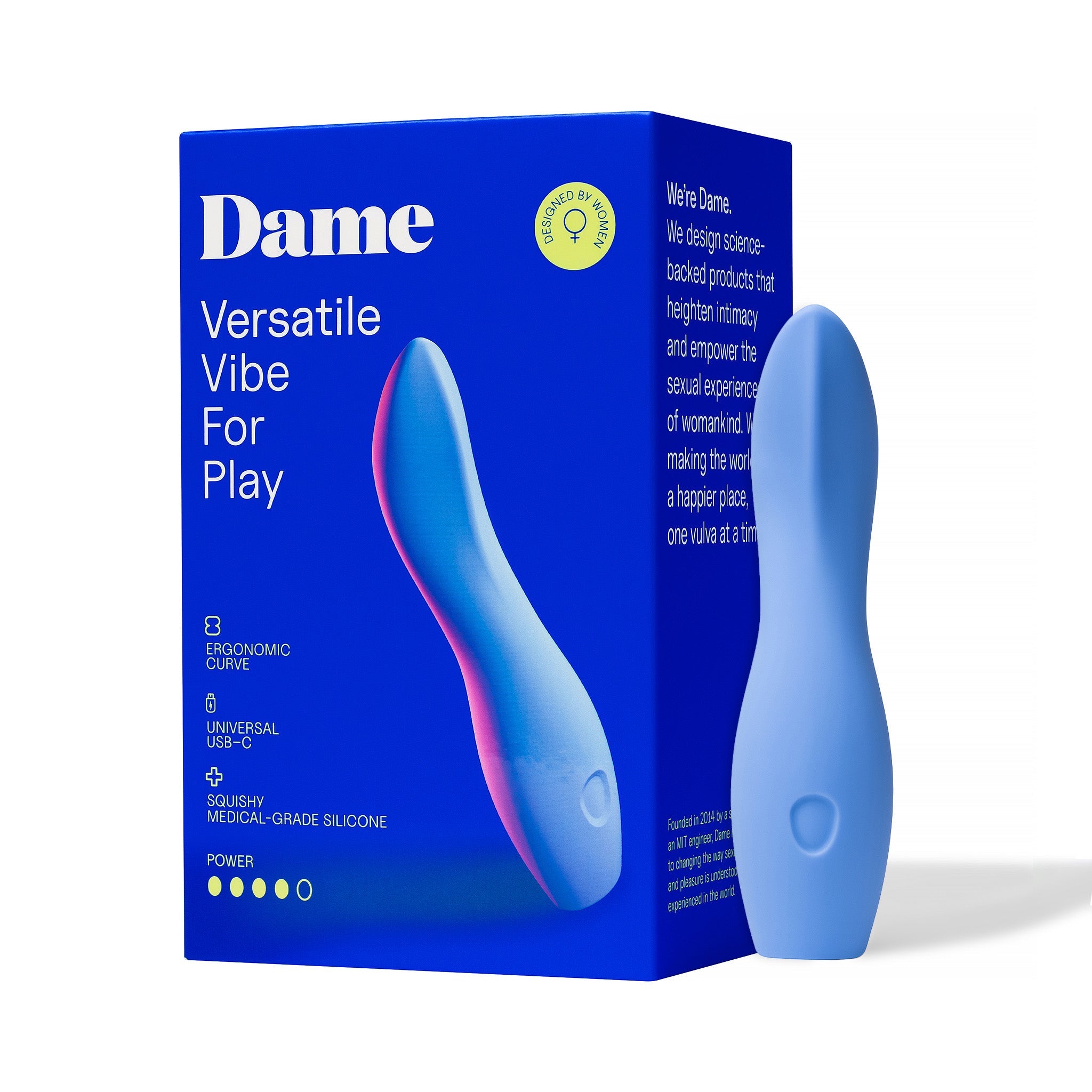 Dame Dip Vibrator – Quiet USB Rechargeable Vibrator for Internal & External Stimulation