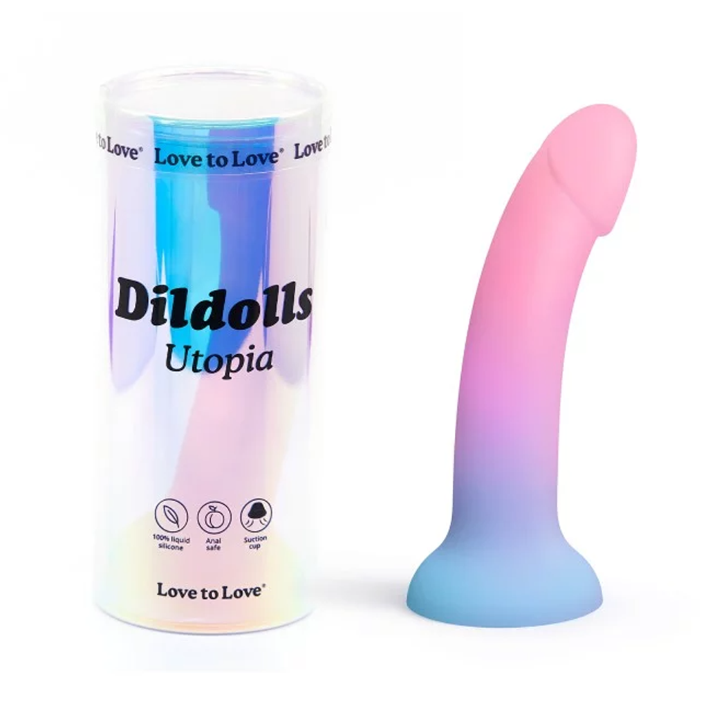 Love To Love Dildolls Utopia 6" Dildo – Curved Silicone Dildo with Suction Cup