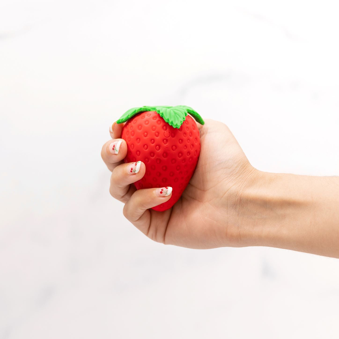 Emojibator Strawberry Vibrator – Palm-Sized Vibrator & Suction Toy