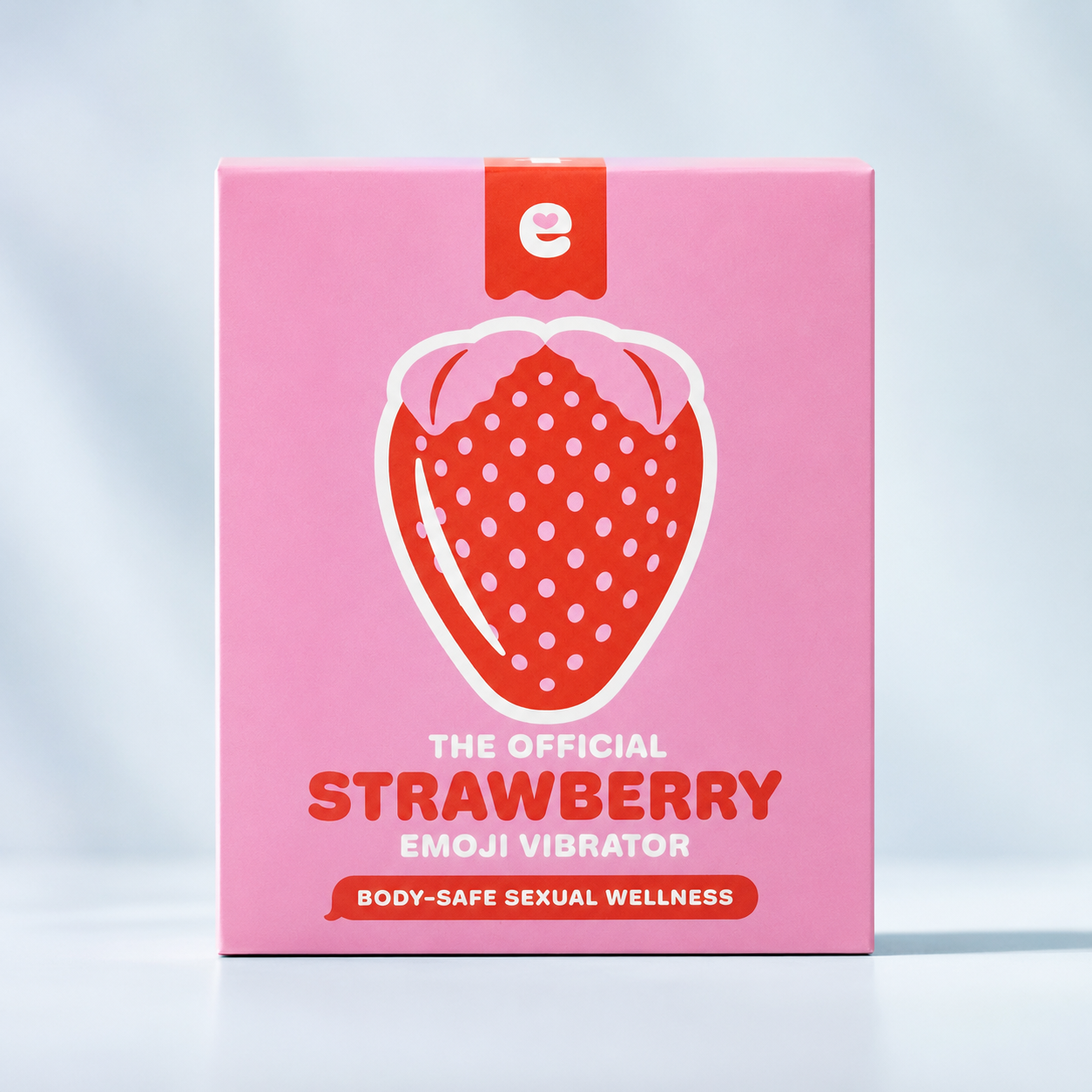 Emojibator Strawberry Vibrator – Palm-Sized Vibrator & Suction Toy