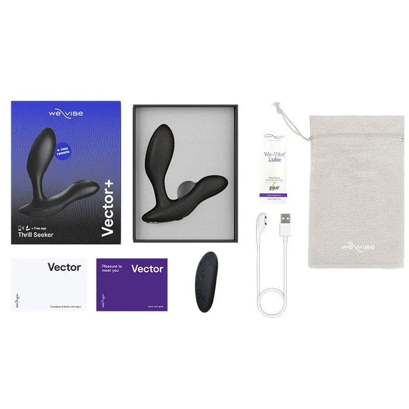 We-Vibe Vector+ Prostate Massager – Adjustable Remote-Controlled Prostate Vibrator