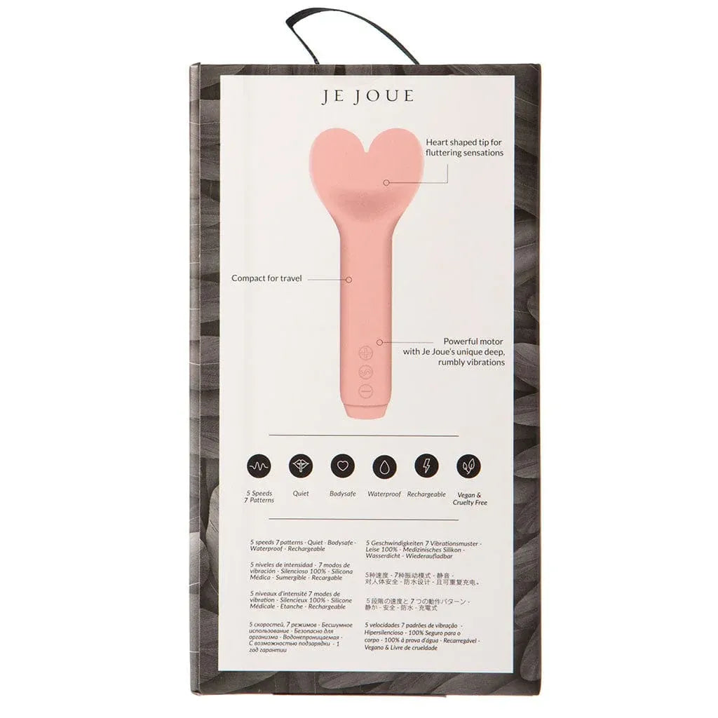 Je Joue Amour Bullet Pale Rosette – Heart-Shaped Bullet Vibrator with Fluttering Tip