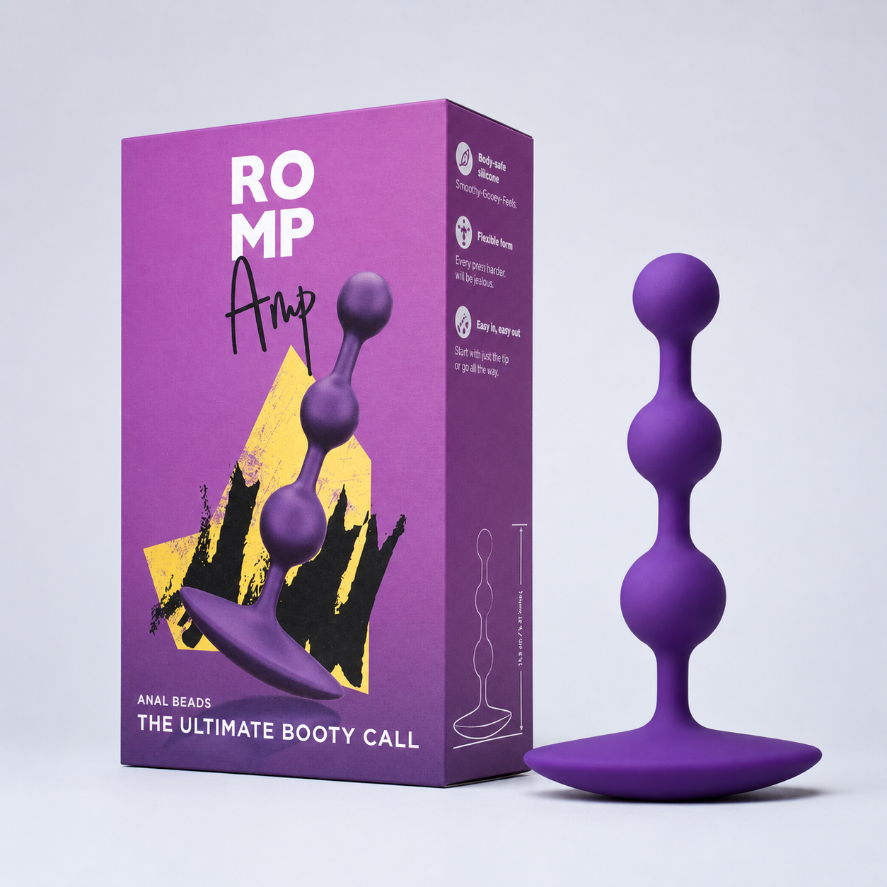 ROMP Amp Anal Beads – Body-Safe Silicone Anal Bead Toy