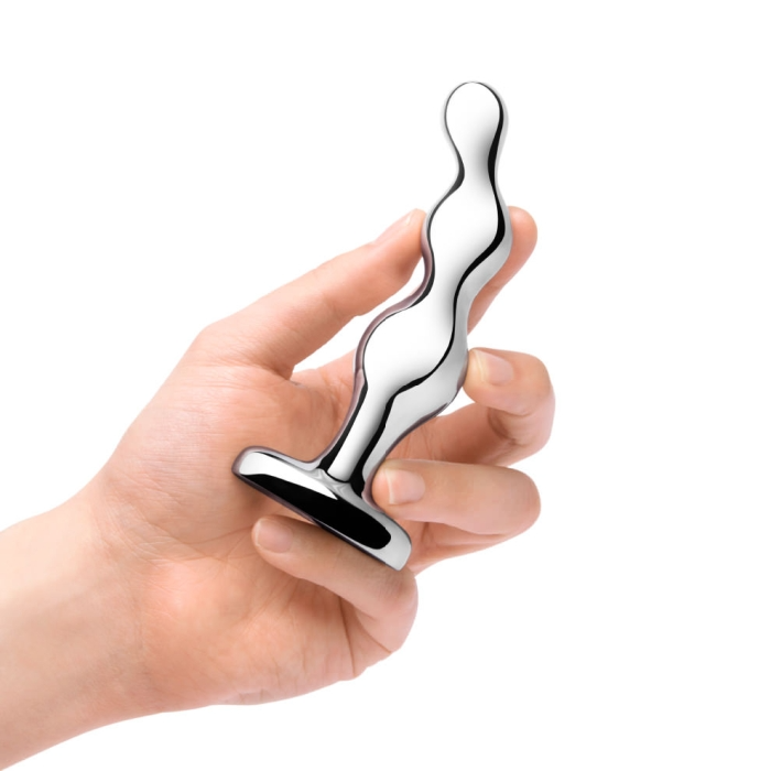 b-Vibe Stainless Steel Anal Beads – Weighted Stainless Steel Anal Bead Toy
