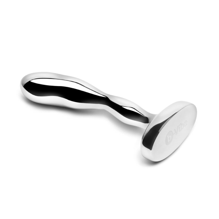b-Vibe Stainless Steel Prostate Plug – Weighted Stainless Steel P-Spot Plug