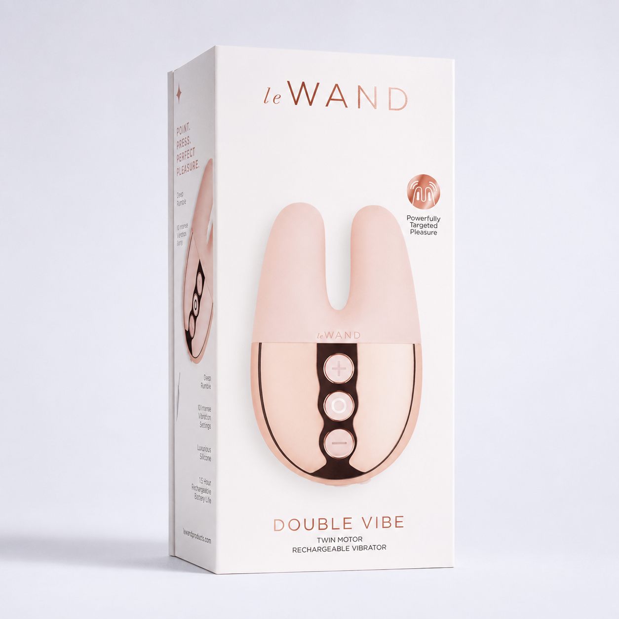 Le Wand Double Vibe Rose Gold – Palm-Sized Rechargeable Dual Vibrator