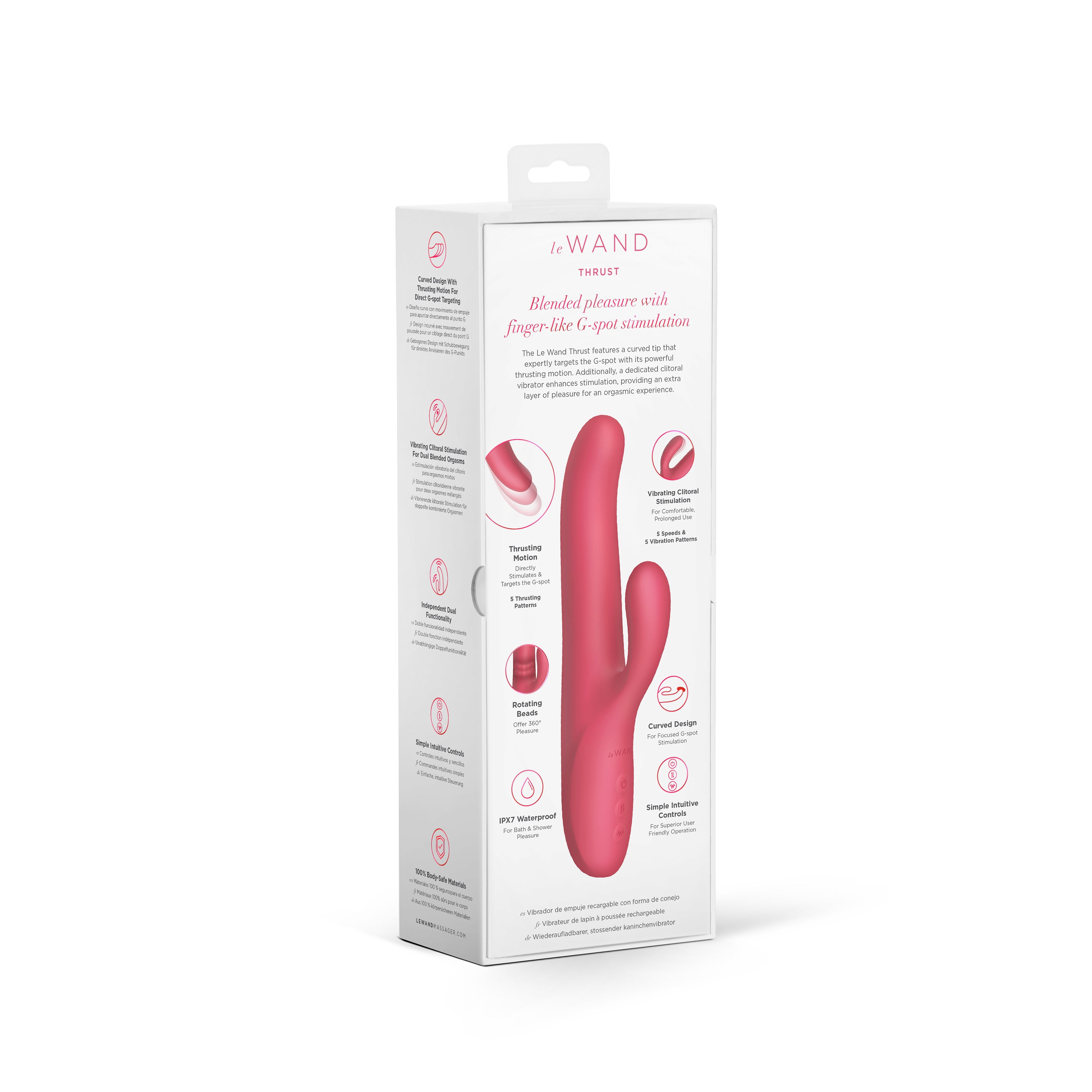 Le Wand Thrust Rabbit – Waterproof Thrusting Rabbit Vibrator for Dual Stimulation