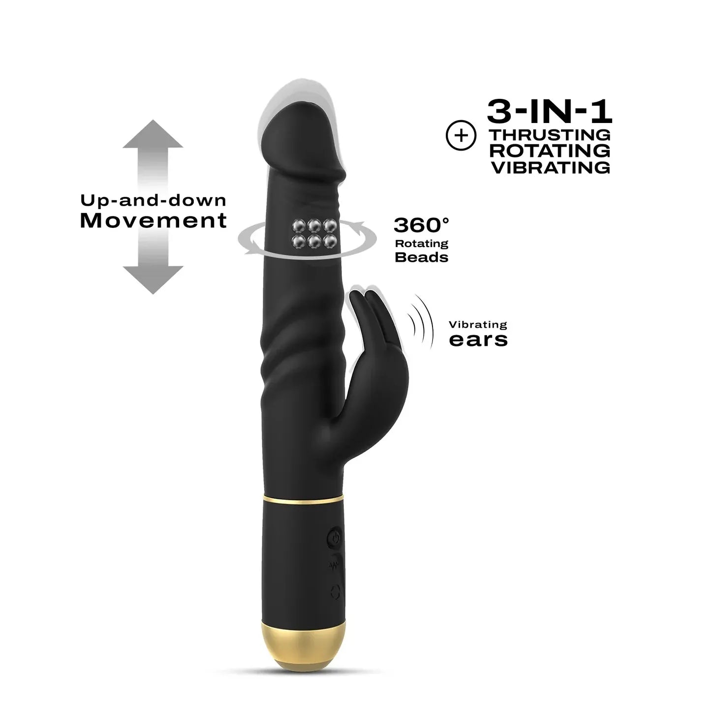 Dorcel Furious Rabbit Vibrator 2.0 – 3-in-1 Dual-Motor Rabbit Vibrator