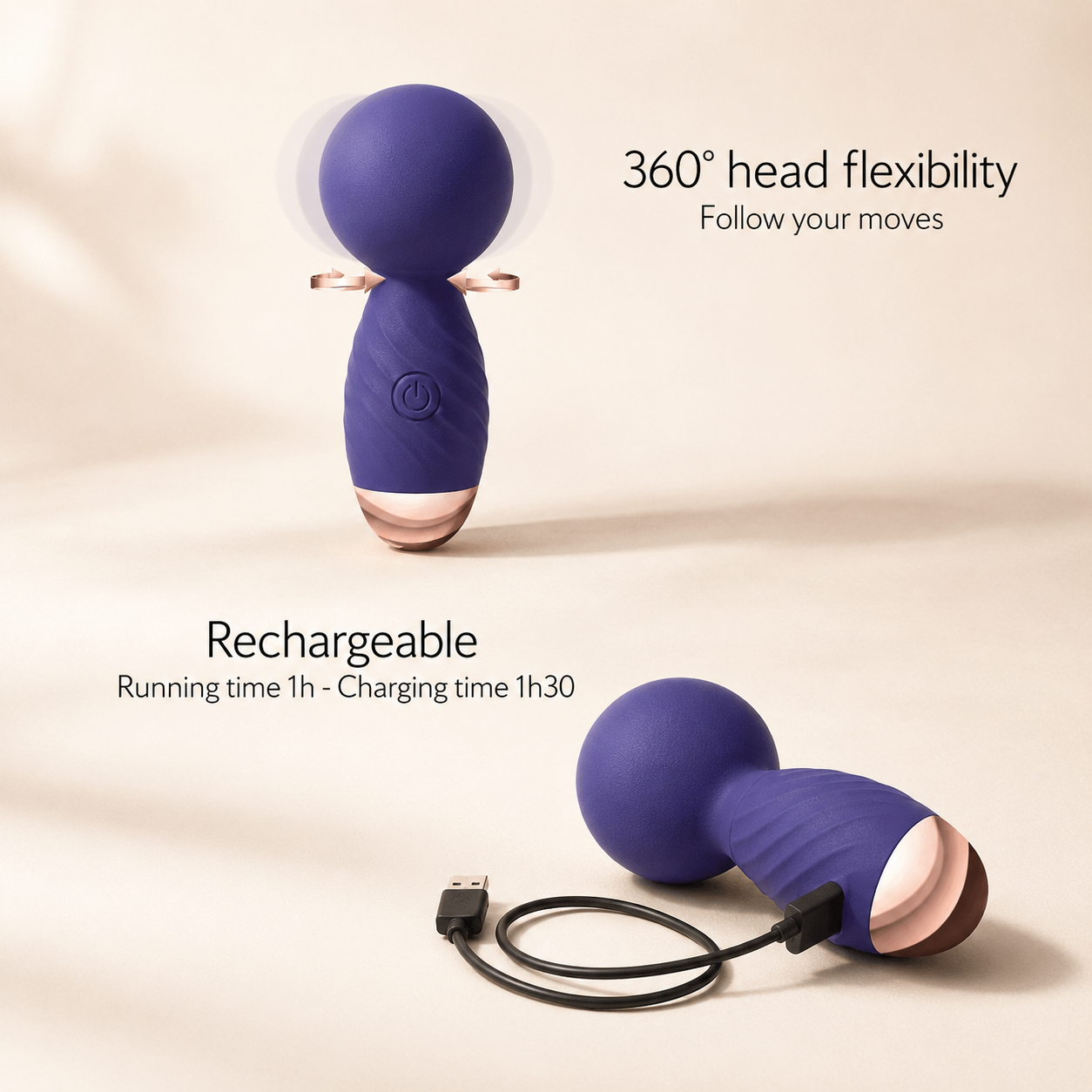 Love to Love Itsy Bitsy Mini Wand Vibrator – Compact Splashproof Mini Wand