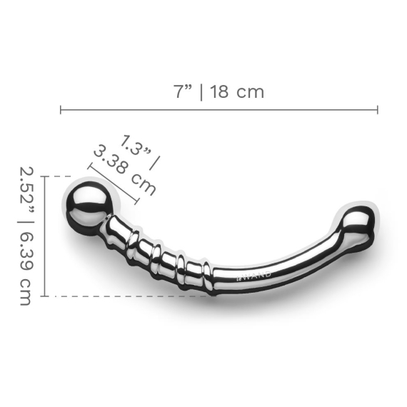 Le Wand Bow Stainless Steel Dildo – Double-Ended Curved Stainless Steel Dildo