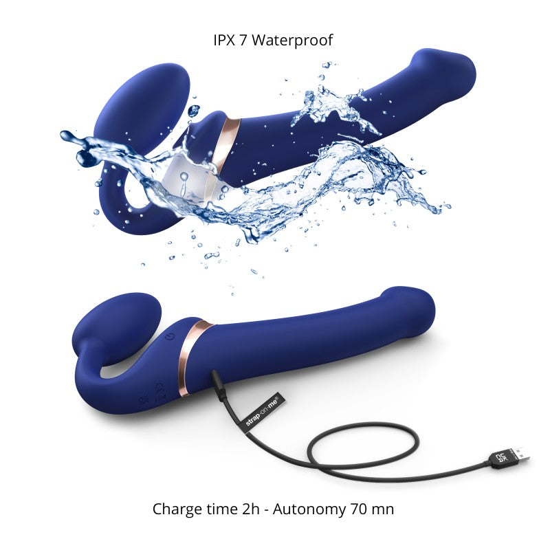 Strap On Me Multi Orgasm Bendable Strap-On Medium – Waterproof Remote-Controlled Strap-On