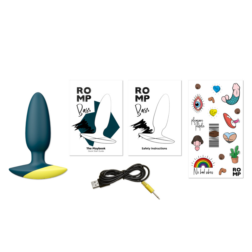 ROMP Bass Vibrating Anal Plug – Rechargeable Silicone Anal Vibrator