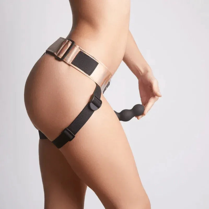 Strap On Me Leatherette Curious Harness – Adjustable Faux Leather Strap-On Harness