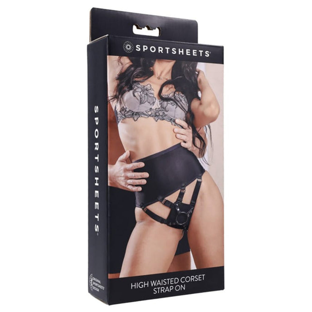 Sportsheets High Waisted Corset Strap-On Harness – Supportive Adjustable Corset Harness