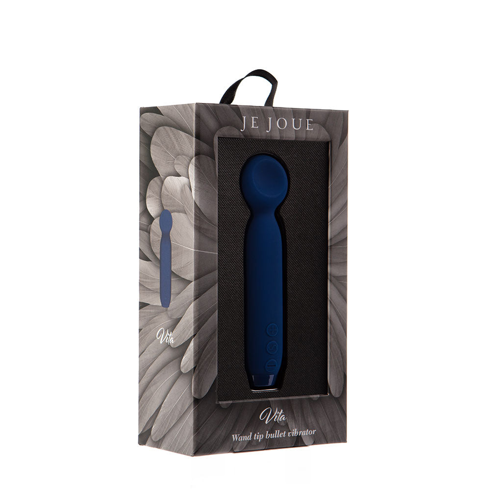 Je Joue Vita Bullet Cobalt Blue – Rechargeable Wand-Tipped Bullet Vibrator