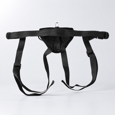 Sportsheets Vibrating Velvet Harness – Adjustable Strap-On Harness with Bullet Vibe