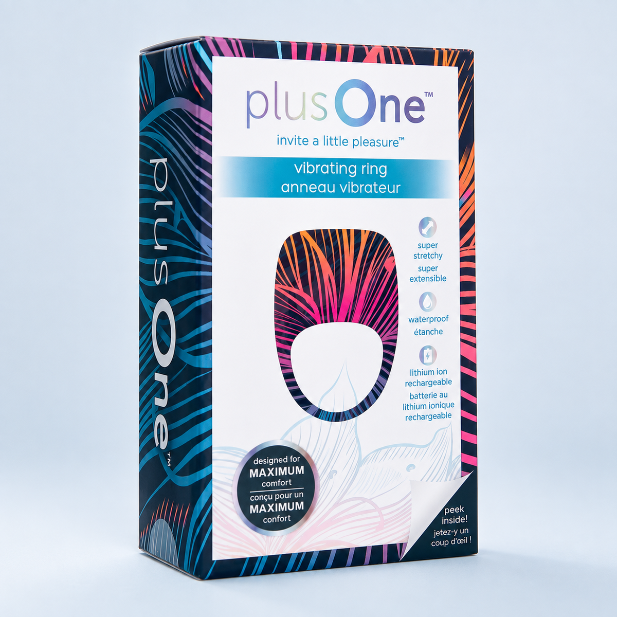 PlusOne Vibrating Ring – Rechargeable Silicone Vibrating Cock Ring