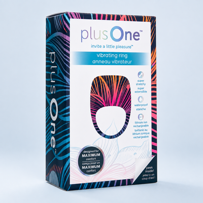PlusOne Vibrating Ring – Rechargeable Silicone Vibrating Cock Ring