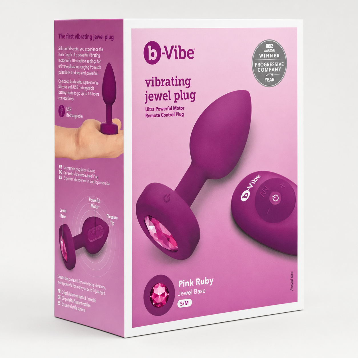 b-Vibe Vibrating Jewel Remote Control Plug – Rechargeable Silicone Anal Plug