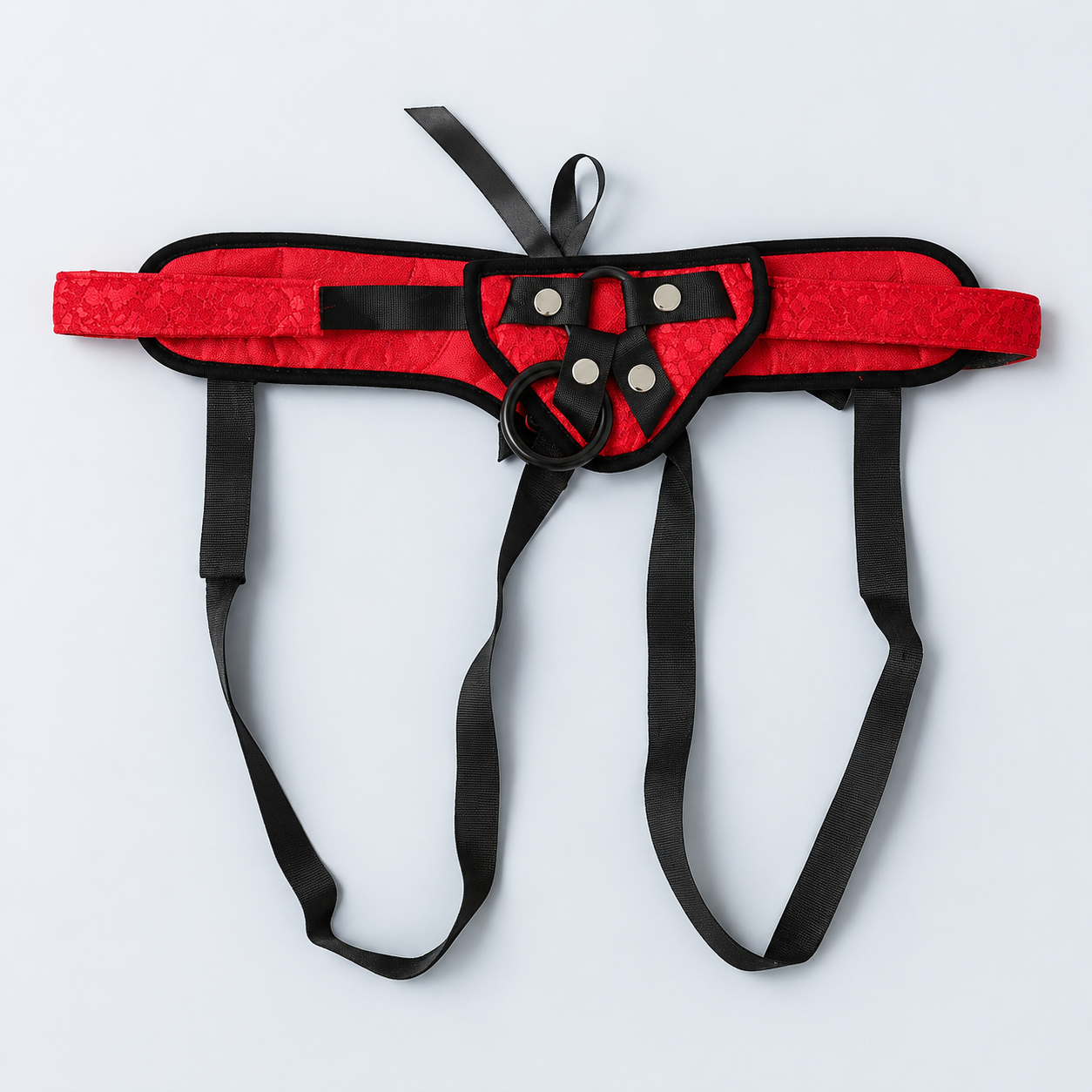 Sportsheets Red Lace Corsette Harness – Adjustable Lace Strap-On Harness