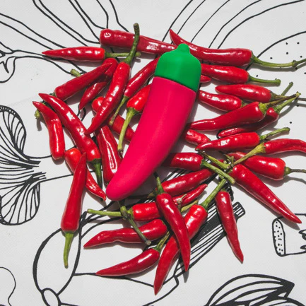 Emojibator Chili Pepper Vibrator – Waterproof Rechargeable Bullet Vibrator