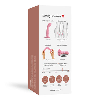 Strap On Me Tapping Dildo Wave – Waterproof Double-Tap Silicone Dildo