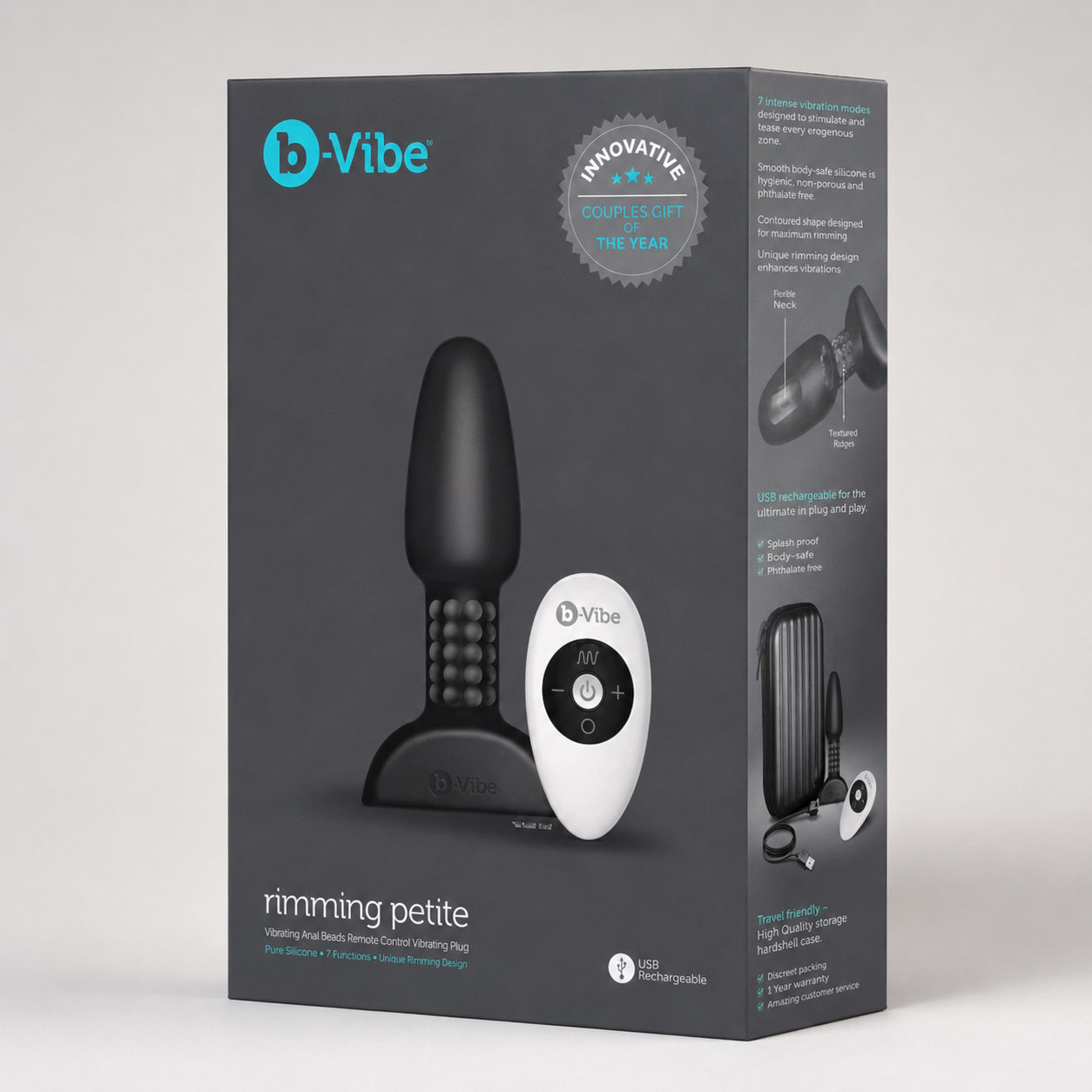b-Vibe Rimming Petite Plug – Rotating & Vibrating Silicone Anal Plug