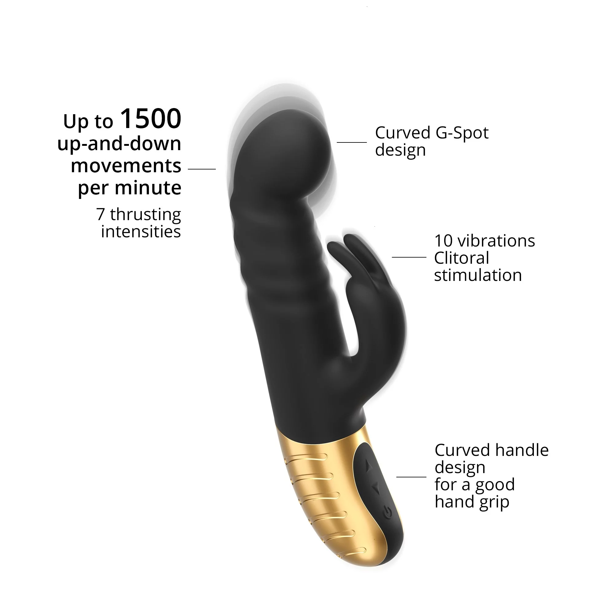 Dorcel G-Stormer Rabbit Vibrator – G-Spot Rabbit Vibrator with Thrusting Motion