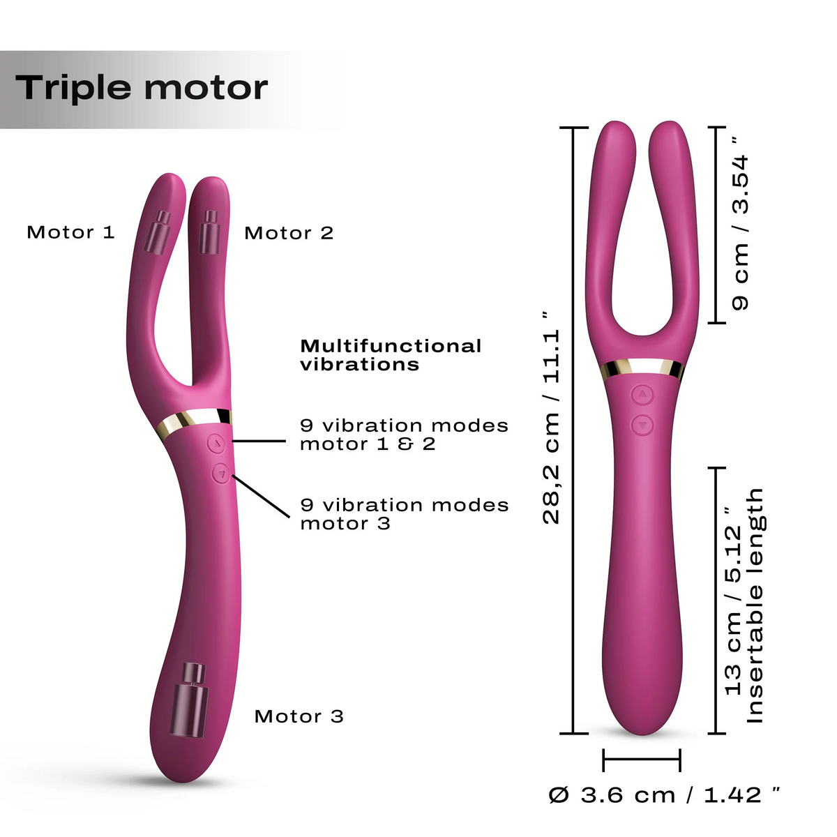 Dorcel Infinite Joy Flexible Vibrator – 360° Bendable Triple-Motor Vibrator