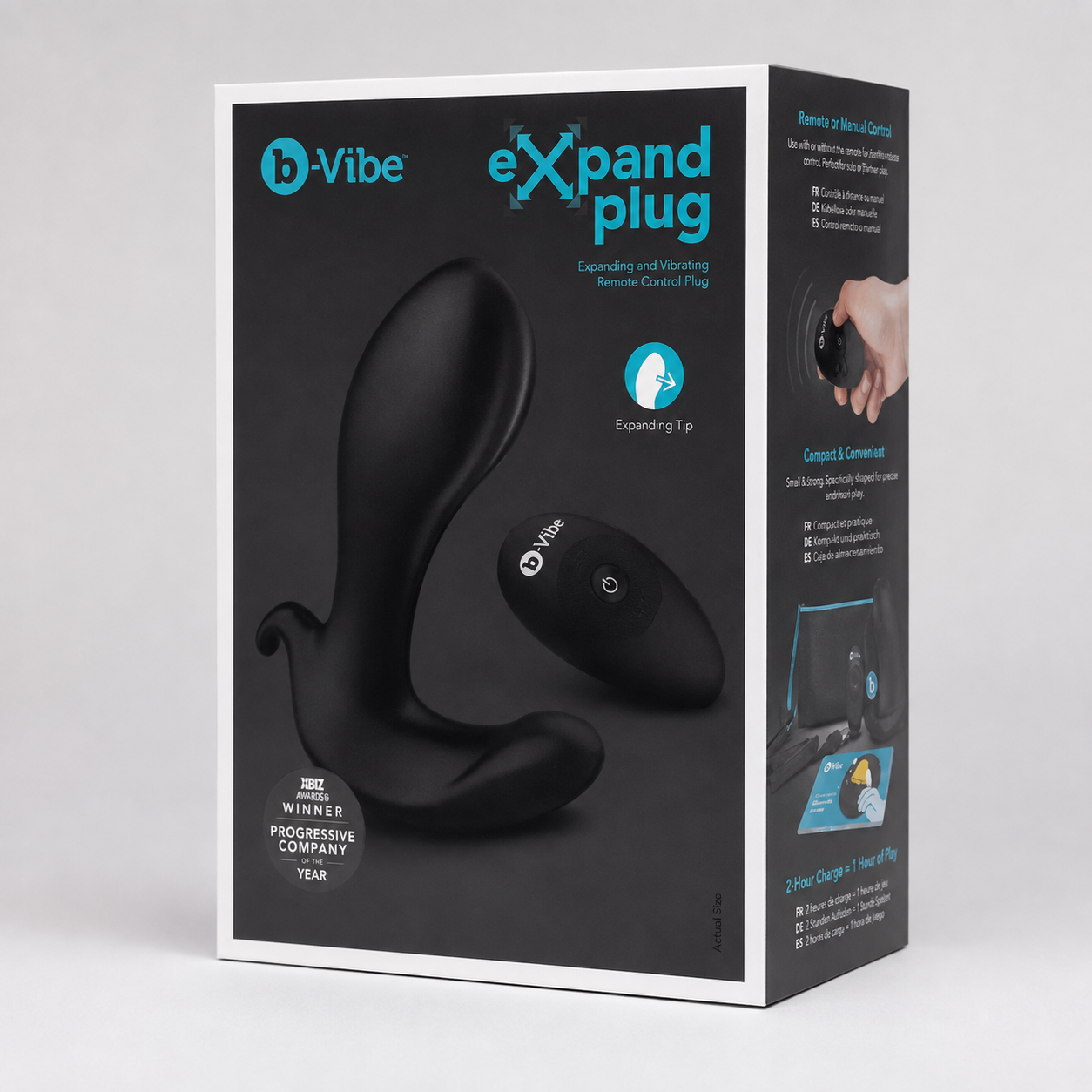 b-Vibe Expand Plug – Remote-Controlled Expanding Prostate Plug