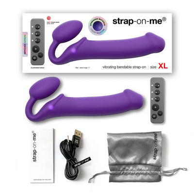 Strap On Me Vibrating Bendable Strap-On XL – Remote-Controlled Triple-Motor Strap-On