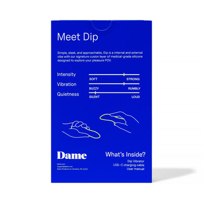 Dame Dip Vibrator – Quiet USB Rechargeable Vibrator for Internal & External Stimulation