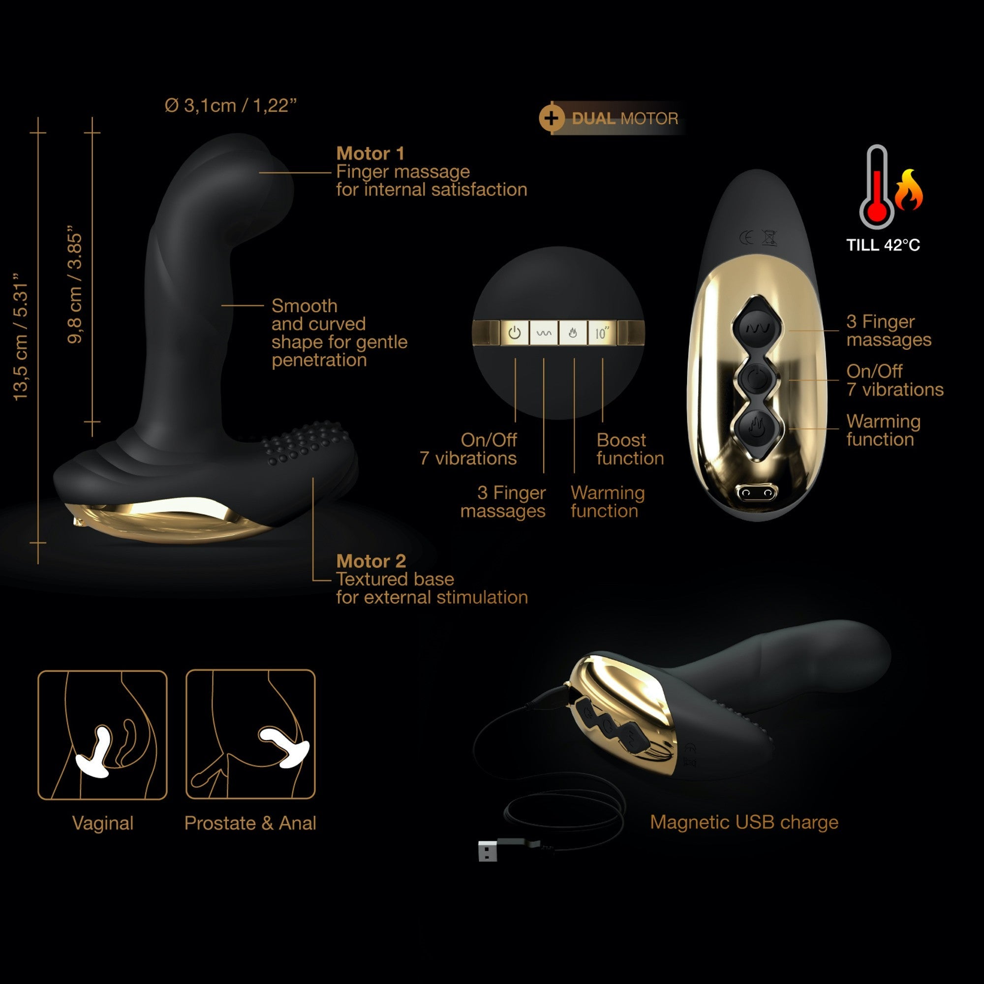 Dorcel P-Finger Remote Control Vibrator – Dual-Motor Prostate & G-Spot Vibrator