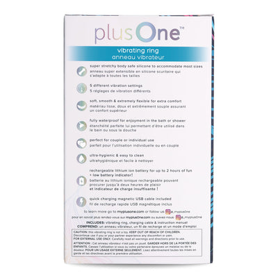 PlusOne Vibrating Ring – Rechargeable Silicone Vibrating Cock Ring