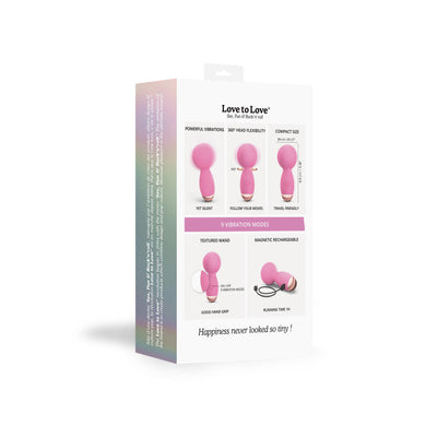 Love to Love Itsy Bitsy Mini Wand Vibrator – Compact Splashproof Mini Wand