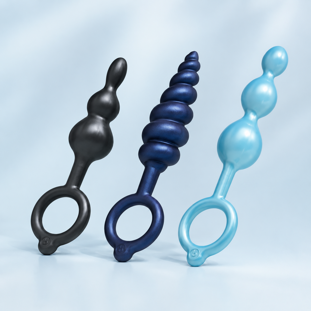 b-Vibe Beaded Butties Bundle – 3-Piece Graduated Silicone Anal Plug Set