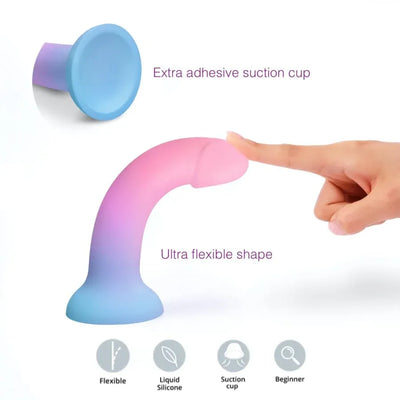 Love To Love Dildolls Utopia 6" Dildo – Curved Silicone Dildo with Suction Cup