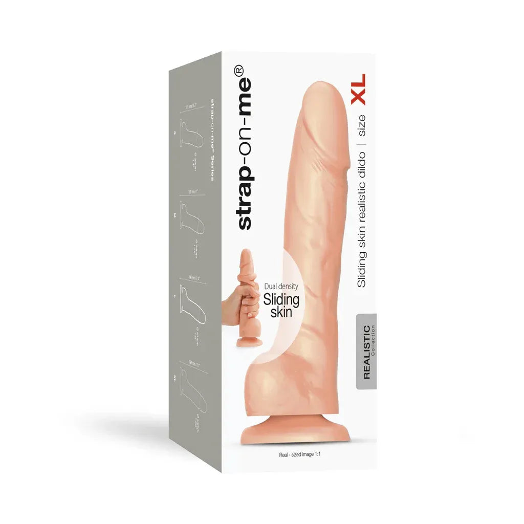 Strap On Me Sliding Skin Realistic Dildo Vanilla – Waterproof Dual-Density Silicone Dildo