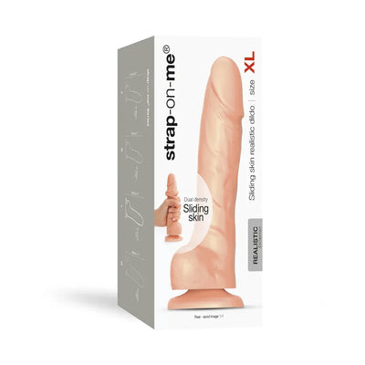 Strap On Me Sliding Skin Realistic Dildo Vanilla – Waterproof Dual-Density Silicone Dildo
