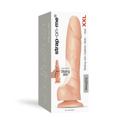 Strap On Me Sliding Skin Realistic Dildo Vanilla – Waterproof Dual-Density Silicone Dildo