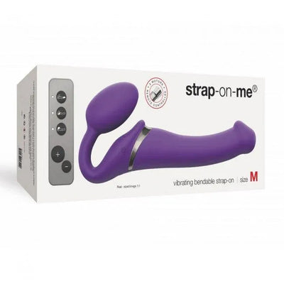 Strap On Me Vibrating Bendable Strap-On Medium – Waterproof Remote-Controlled Strap-On