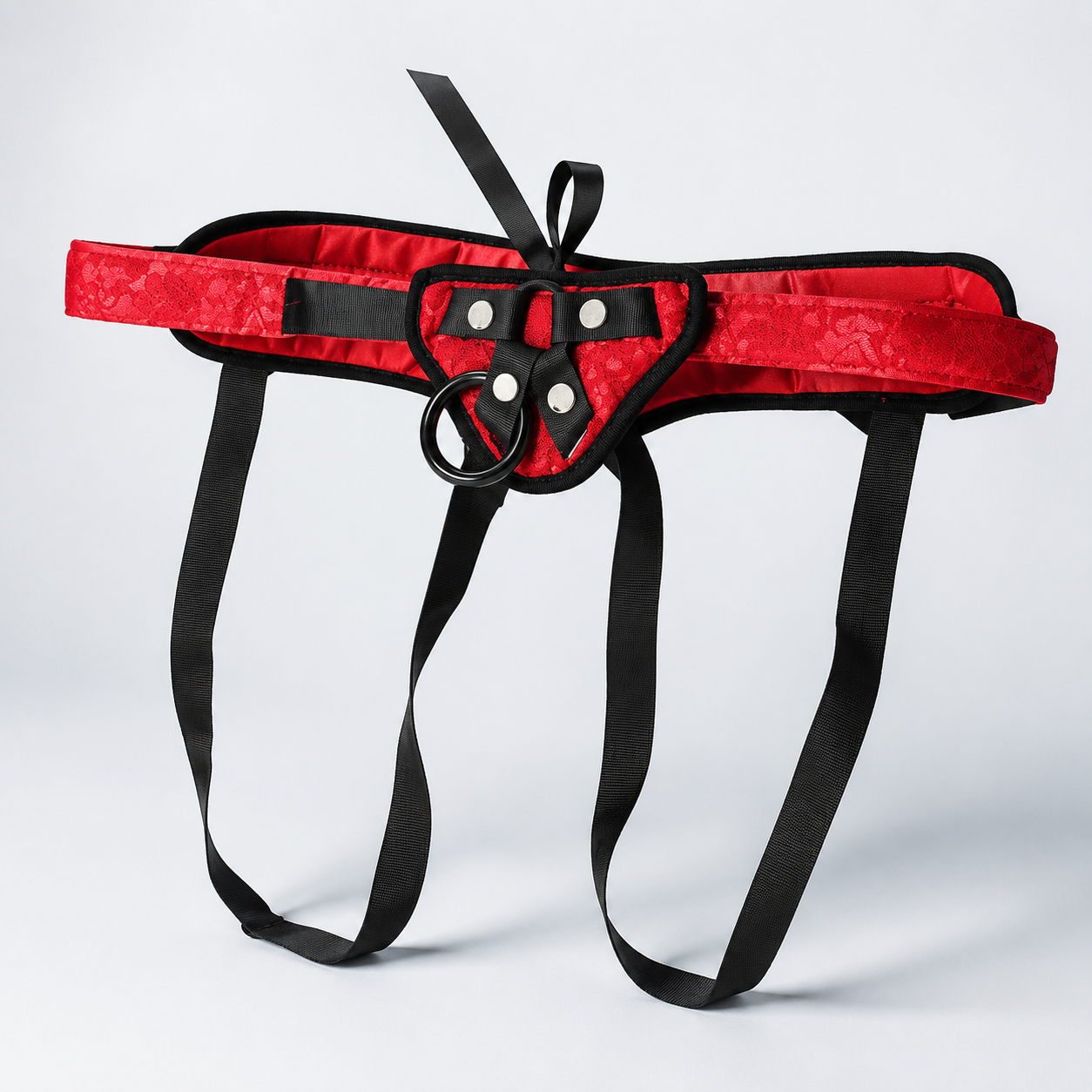 Sportsheets Red Lace Corsette Harness – Adjustable Lace Strap-On Harness
