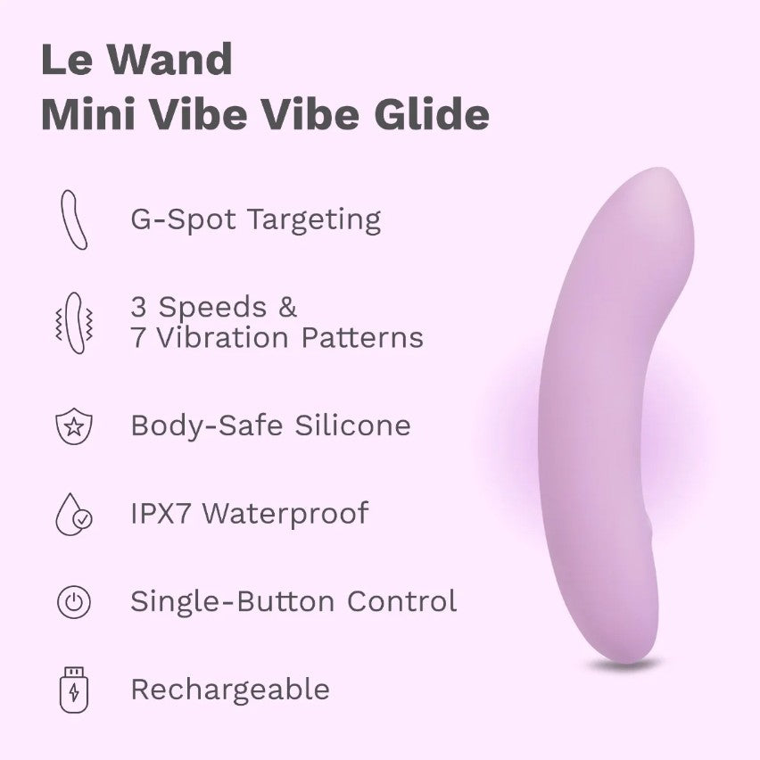 Le Wand Mini Vibe Glide – Waterproof Rechargeable G-Spot Vibrator