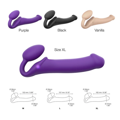 Strap On Me Vibrating Bendable Strap-On XL – Remote-Controlled Triple-Motor Strap-On