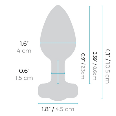 b-Vibe Vibrating Jewel Plug M/L Black – Rechargeable Silicone Anal Plug