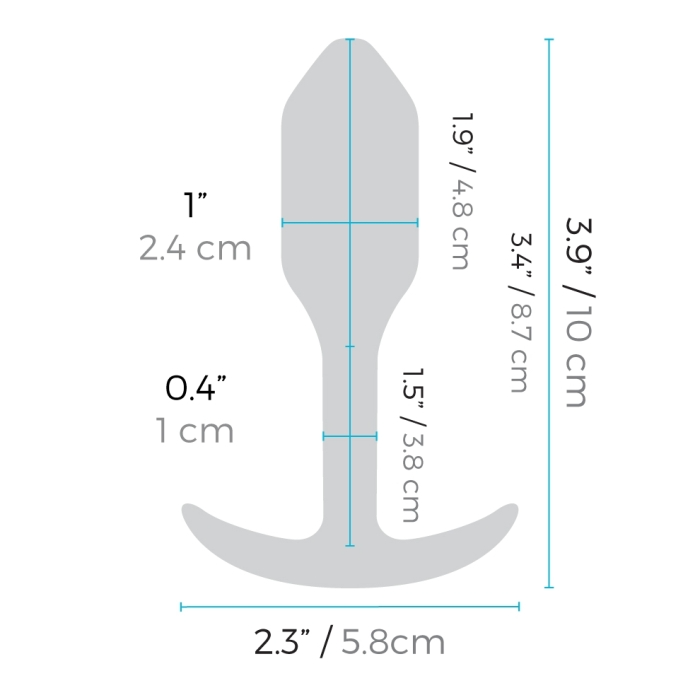 b-Vibe Vibrating Snug Plug 1 – Rechargeable Silicone Vibrating Anal Plug