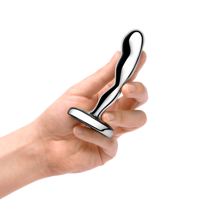 b-Vibe Stainless Steel Prostate Plug – Weighted Stainless Steel P-Spot Plug