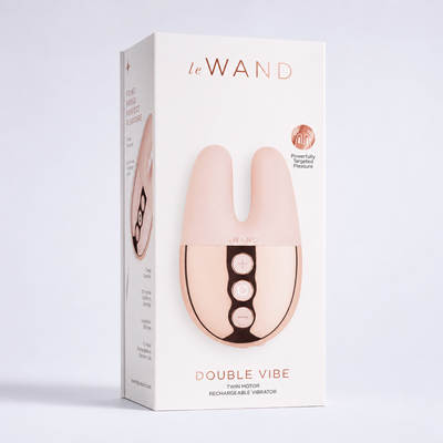 Le Wand Double Vibe Rose Gold – Palm-Sized Rechargeable Dual Vibrator