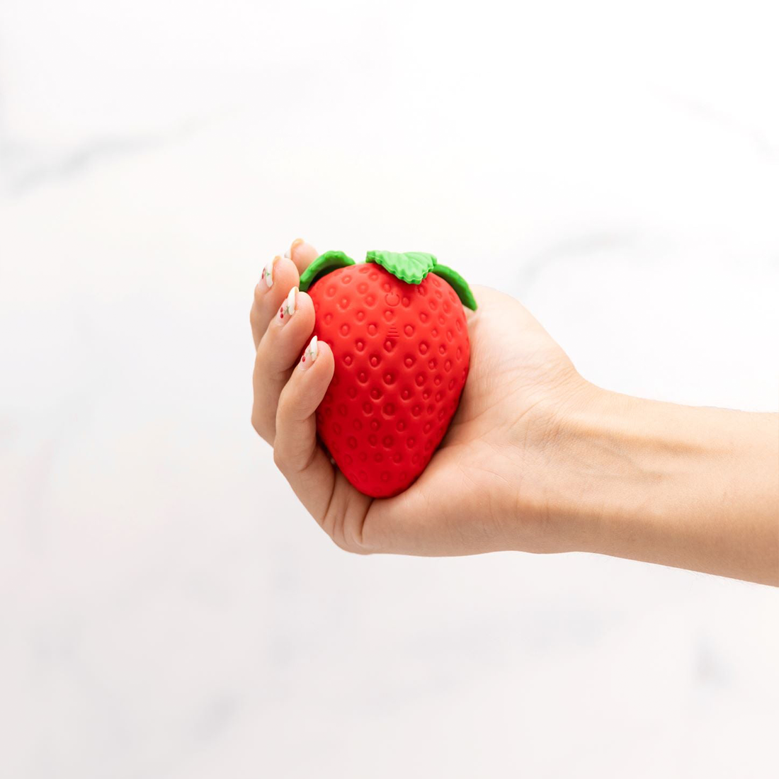 Emojibator Strawberry Vibrator – Palm-Sized Vibrator & Suction Toy